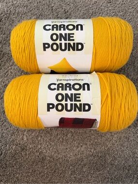 CARON ONE POIND SUNFLOWER COLOR YARN- SET OF 2– NEW